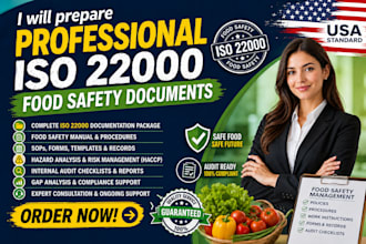 prepare professional iso 22000 food safety documents