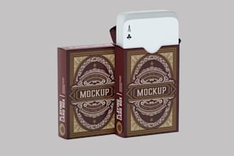 design premium card packaging box design pokemon tuck box, rigid card box mockup