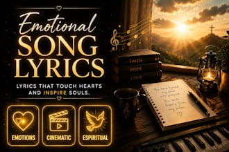 write emotional custom song lyrics in english and spanish