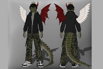 draw fursona hybrid oc character furry ref sheet furry badge furry sticker