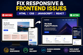 fix responsive design and frontend issues