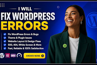 fix wordpress issues, fix wordpress error, wordpress bug fix, fix critical error