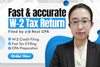 prepare simple w2 tax return fast and accurately