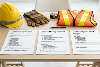 create editable construction safety templates