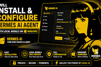 install and configure hermes ai agent with local models on windows