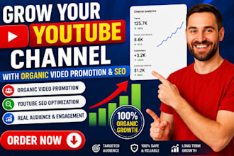 grow your youtube channel with organic video promotion and SEO