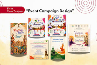 design professional event and wellness campaign graphics