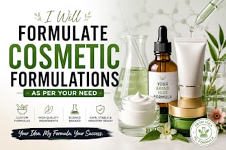formulate cosmetic formulations as per your need