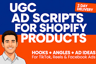 write ugc ad scripts and hooks for your shopify product