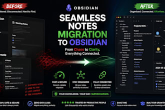 migrate and organize your notes into a clean obsidian vault