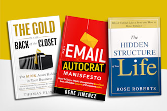 create modern, minimalist book cover design or kindle cover