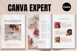 design editable canva ebook workbook, canva lead magnet, pdf, ebook formatting