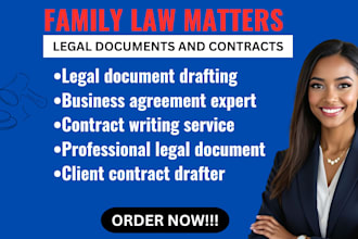 draft legal documents, agreements, and contracts for you