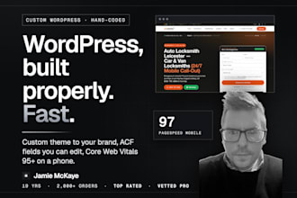 design and develop a world class custom wordpress website