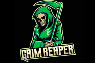 design awesome design a reaper mascot logo with unlimited revision