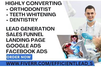 generate orthodontist teeth whitening dentistry leads build orthodontist website