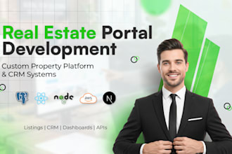 build a real estate portal with property listing and CRM