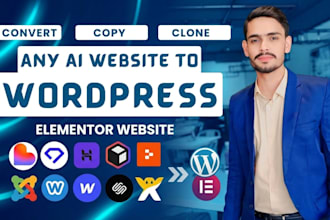 convert lovable, replit or ai website to wordpress
