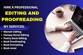 do your memoir fantasy poetry book editing and proofreading