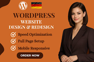 create a professional german wordpress website