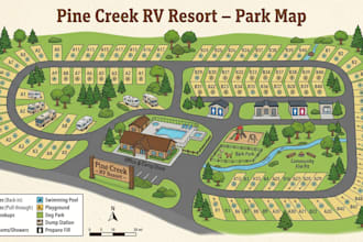render real estate site plans, campground and rv park