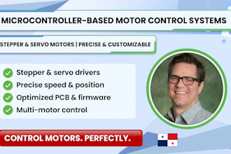 designed microcontroller based stepper and servo motor control systems