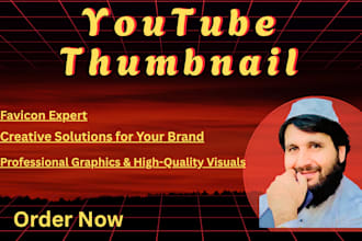 design professional youtube thumbnails and shopify favicons