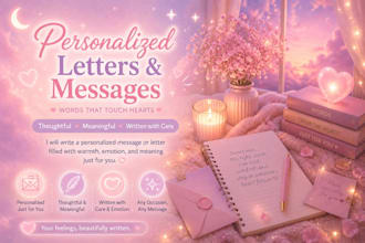 write a heartfelt personalized letter or message