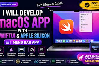 develop macos app with swiftui, apple silicon support, and menu bar app