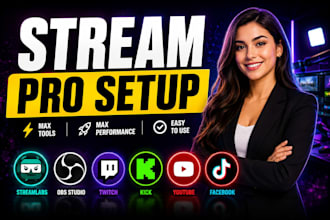 setup streamlabs obs for streaming on youtube, twitch, facebook ,kick