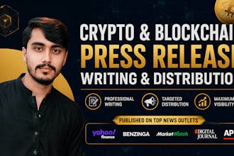 write and publish blockchain press release to crypto news websites