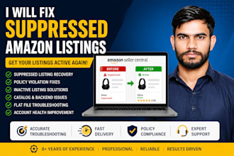 fix suppressed amazon listings