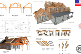 design timber and wood structure framing and truss plans