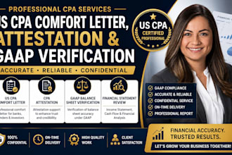 prepare us cpa comfort letter attestation gaap balance sheet verification