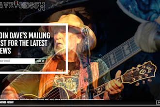 design your band or artist website