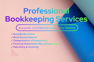 be your quickbooks online bookkeeper for bank reconciliation and tax prep