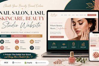 design a nail salon, lash, skincare, and beauty studio website
