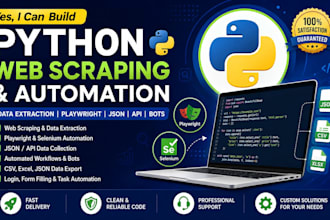 build python web scraping, data extraction, automation playwright, web crawler