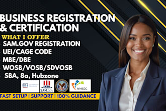 get mbe, wosb, vosb, sdvosb, 8a, hubzone, uei, cage code for certification
