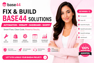 fix base44, base 44, base44 shopify, base44 automation, base44 webapp, dashboard