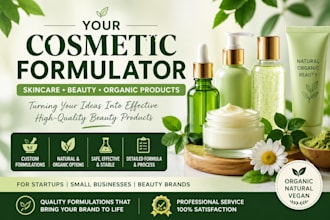 your cosmetic formulator skincare beauty product formulation organic product