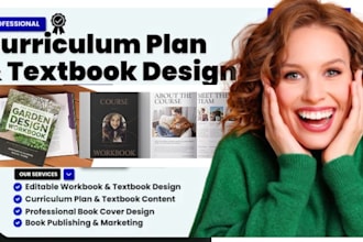 design ebook course content educational workbook, textbook, curriculum plan kdp
