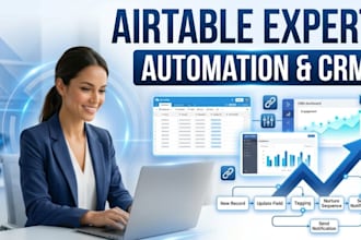 setup airtable database crm expert, airtable automation, airtable softr webapp