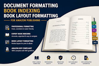 document formatting book indexing book layout formatting for amazon publishing