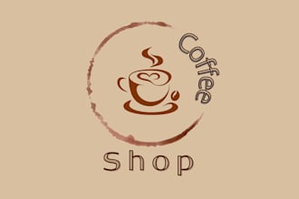design a creative vintage coffee shop or bakery logo