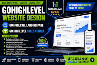 gohighlevel website design gohighlevel landing page go highlevel sales funnel