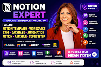 do notion template workspace crm database automation notion airtable softr setup