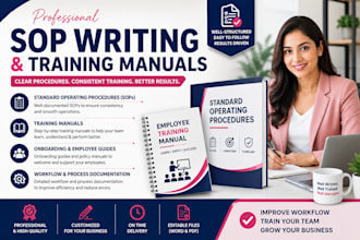 training manuals, sops, product guides, instruction booklets training manual