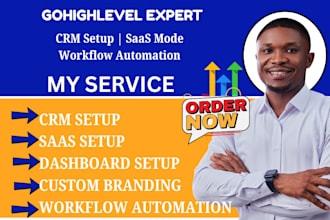 setup gohighlevel crm ghl saas mode dashboard customization workflow automation