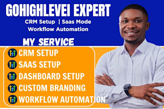 setup gohighlevel crm ghl saas mode dashboard customization workflow automation